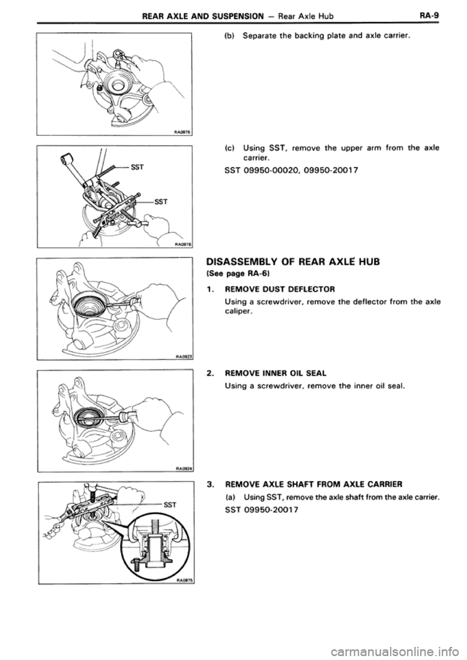 TOYOTA SUPRA 1990 3.G Workshop Manual 