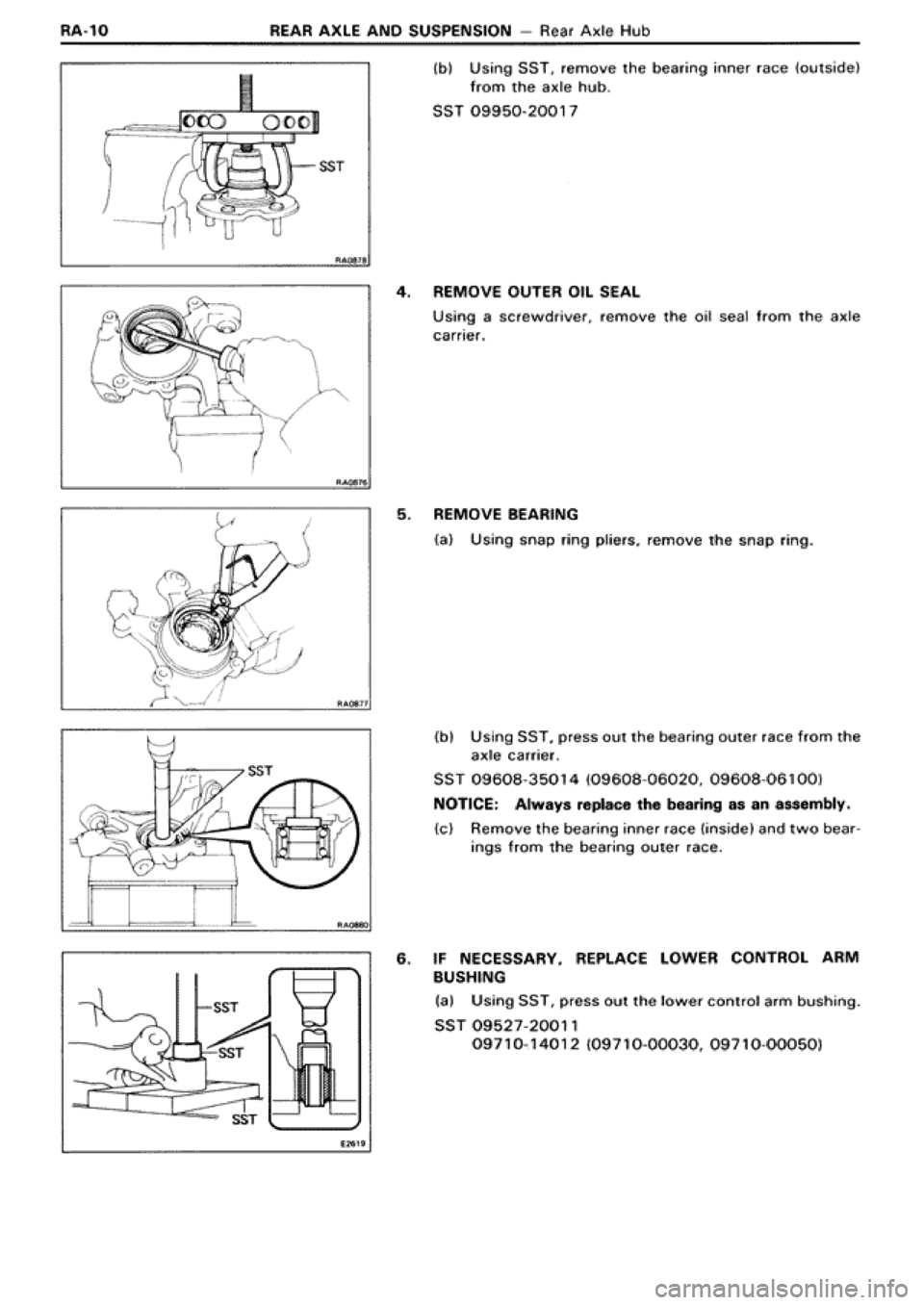 TOYOTA SUPRA 1990 3.G Workshop Manual 