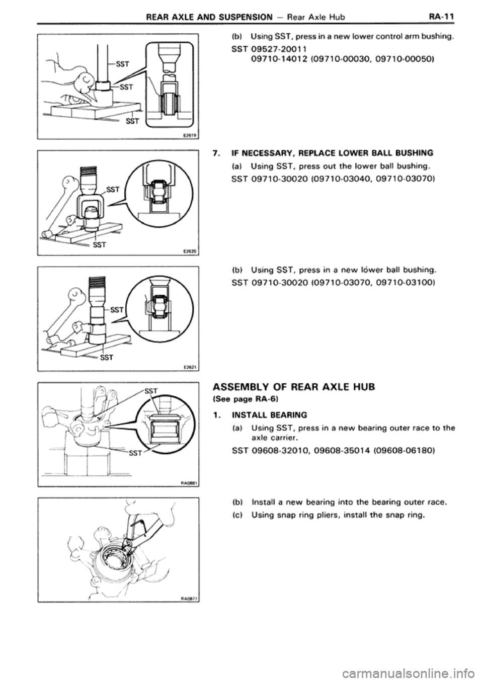 TOYOTA SUPRA 1990 3.G Workshop Manual 