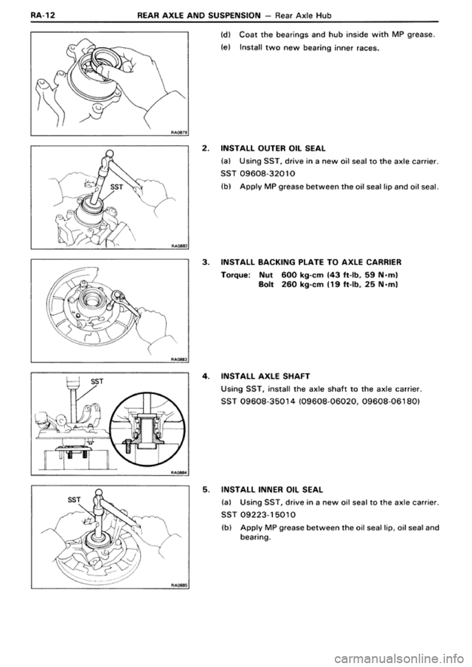 TOYOTA SUPRA 1990 3.G Workshop Manual 