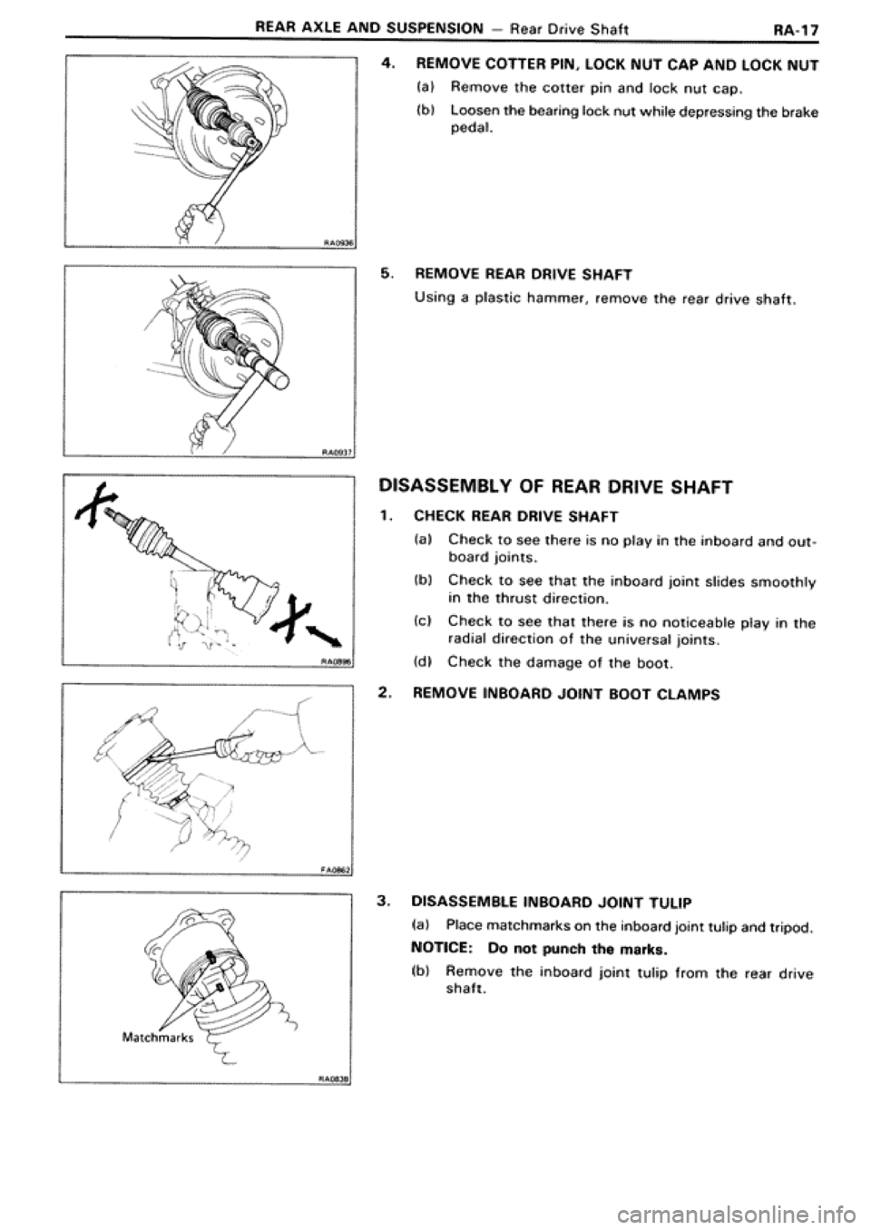TOYOTA SUPRA 1990 3.G Workshop Manual 