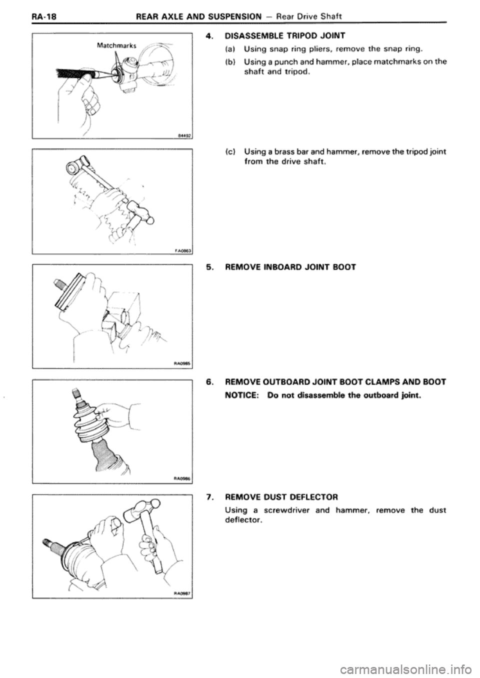 TOYOTA SUPRA 1990 3.G Workshop Manual 