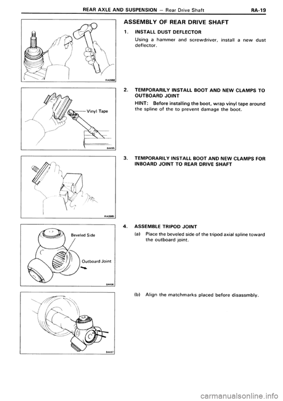 TOYOTA SUPRA 1990 3.G Workshop Manual 