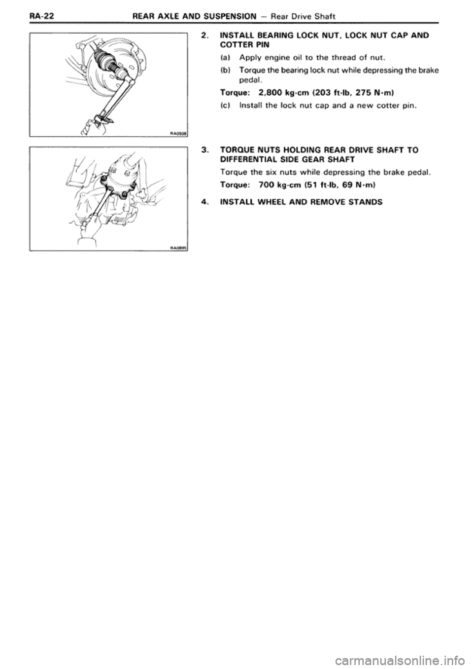 TOYOTA SUPRA 1990 3.G Workshop Manual 