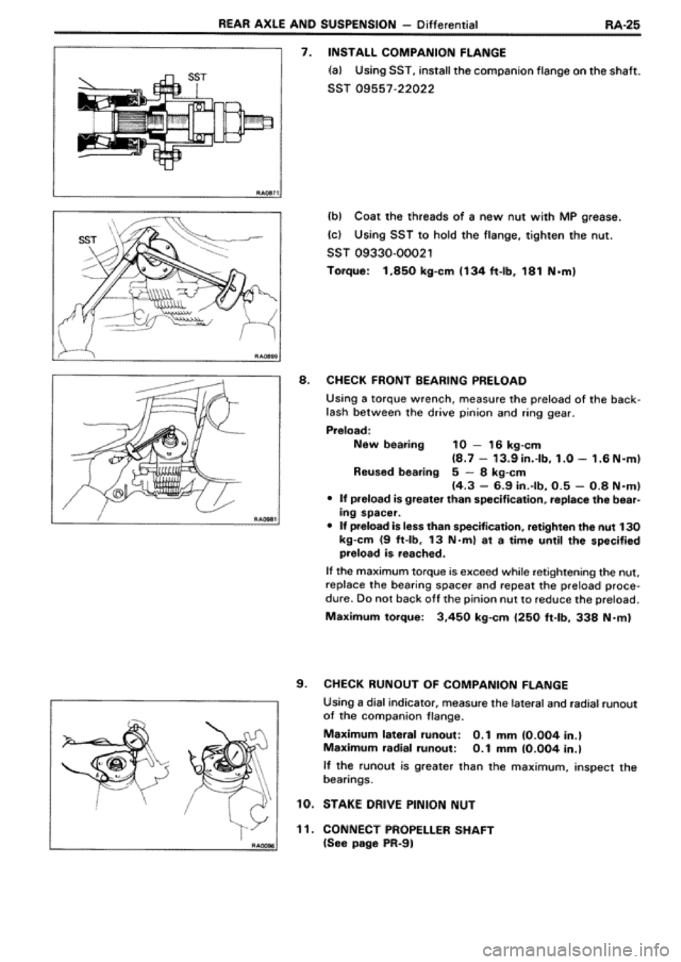 TOYOTA SUPRA 1990 3.G Workshop Manual 