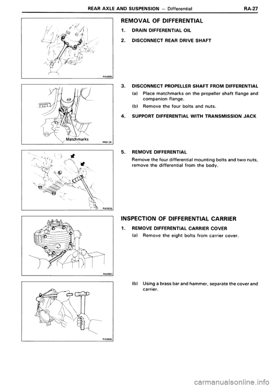 TOYOTA SUPRA 1990 3.G Workshop Manual 