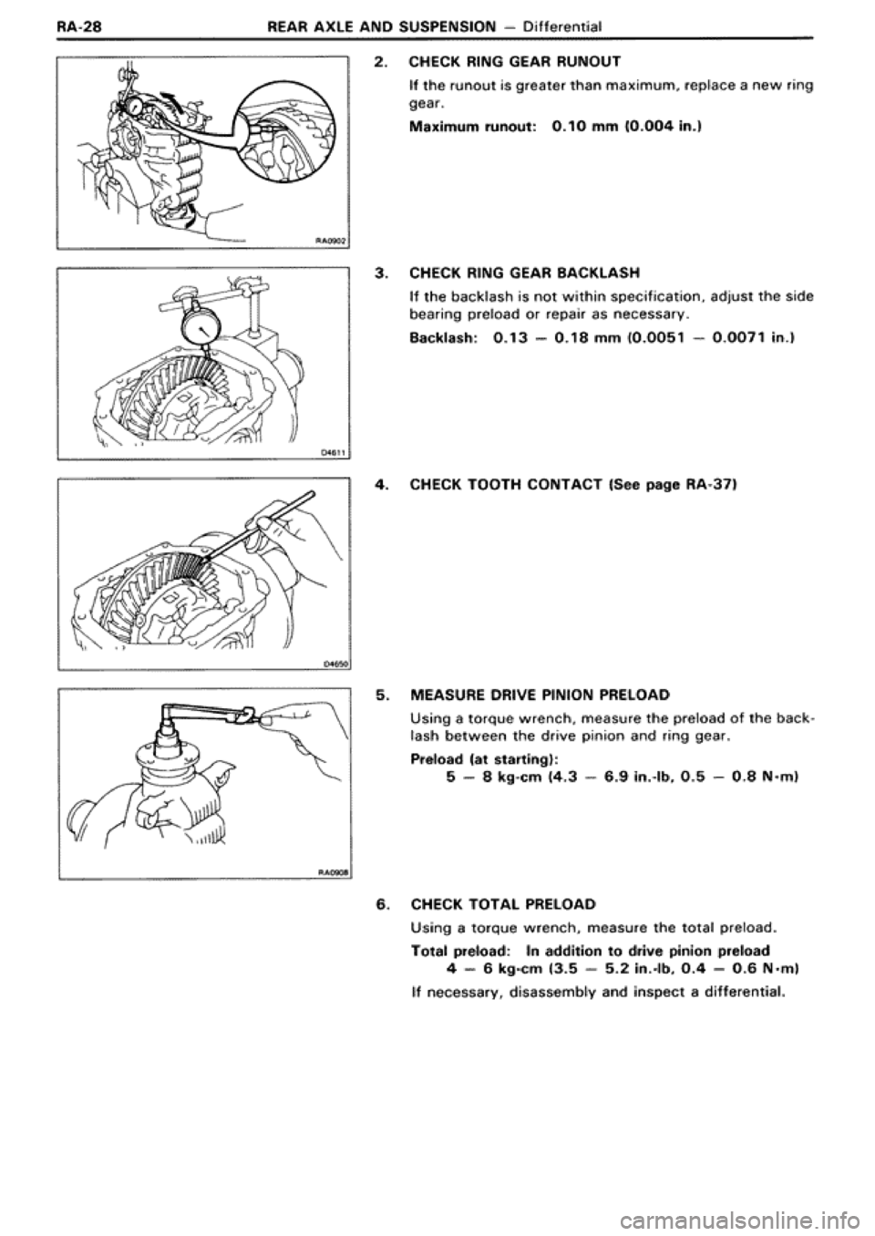 TOYOTA SUPRA 1990 3.G Workshop Manual 