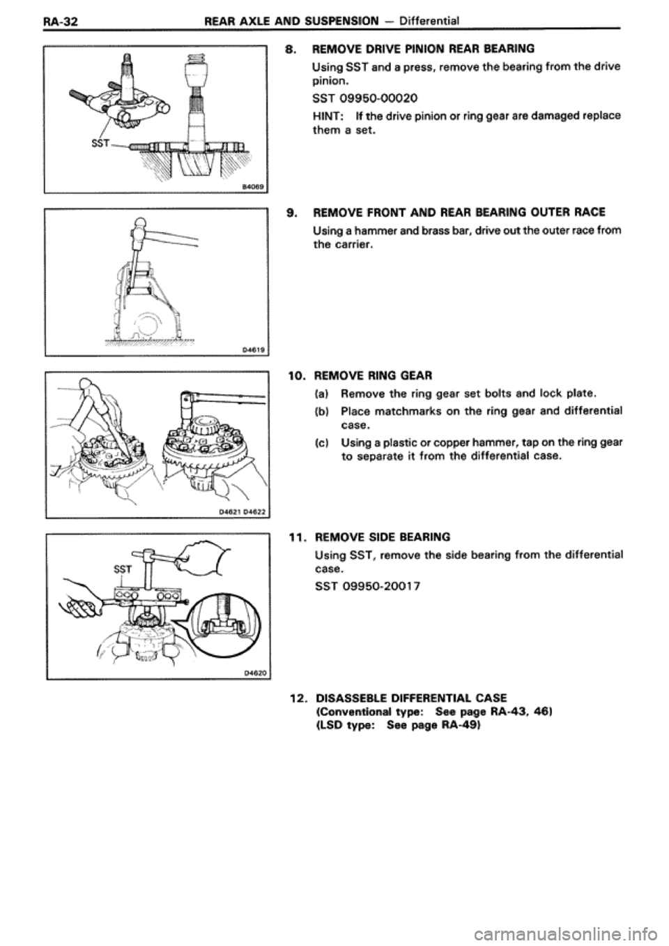 TOYOTA SUPRA 1990 3.G Workshop Manual 