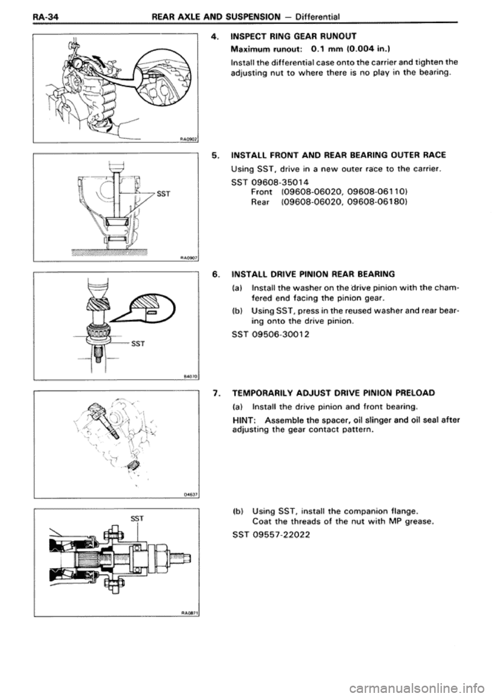 TOYOTA SUPRA 1990 3.G Workshop Manual 