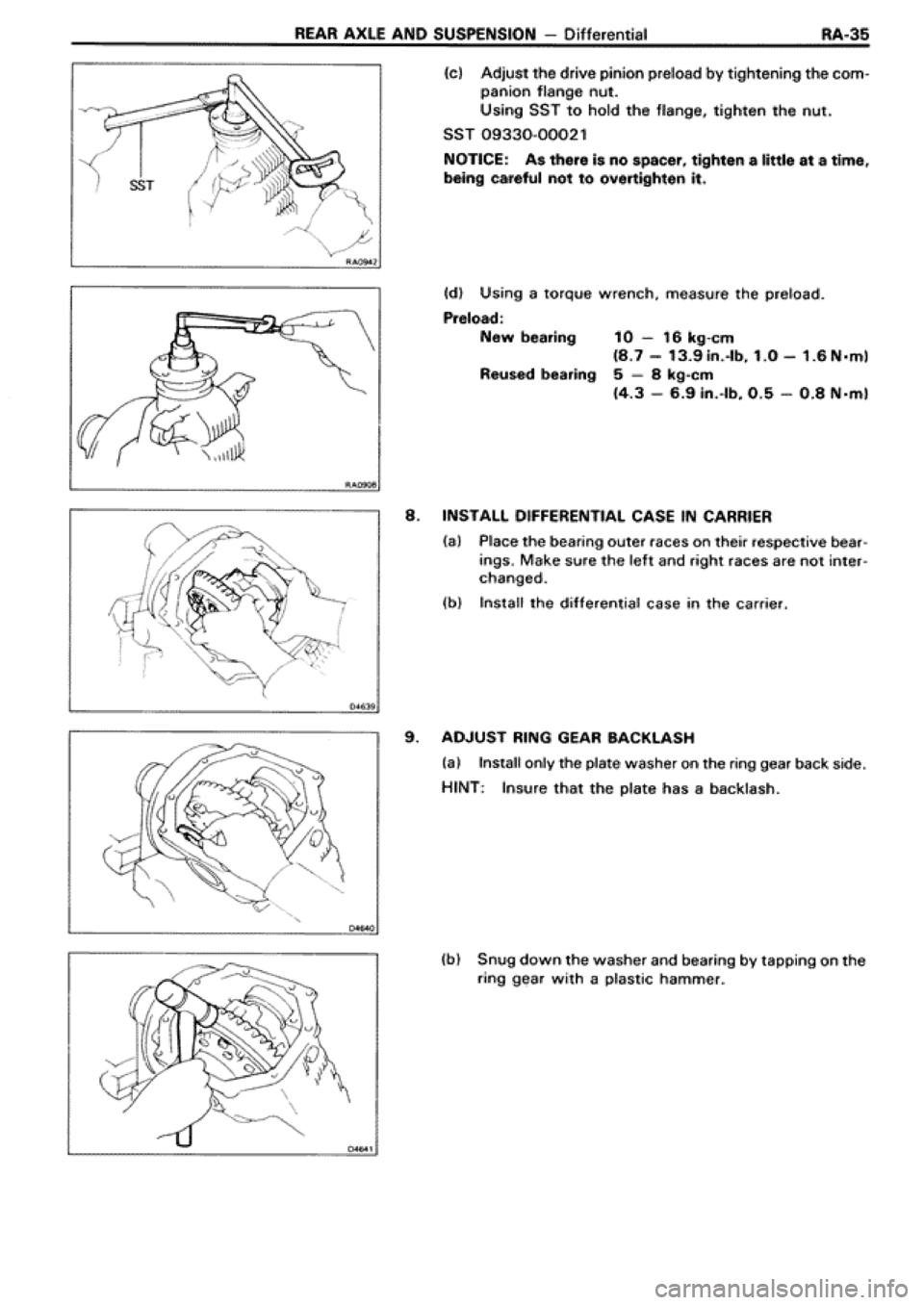 TOYOTA SUPRA 1990 3.G Workshop Manual 