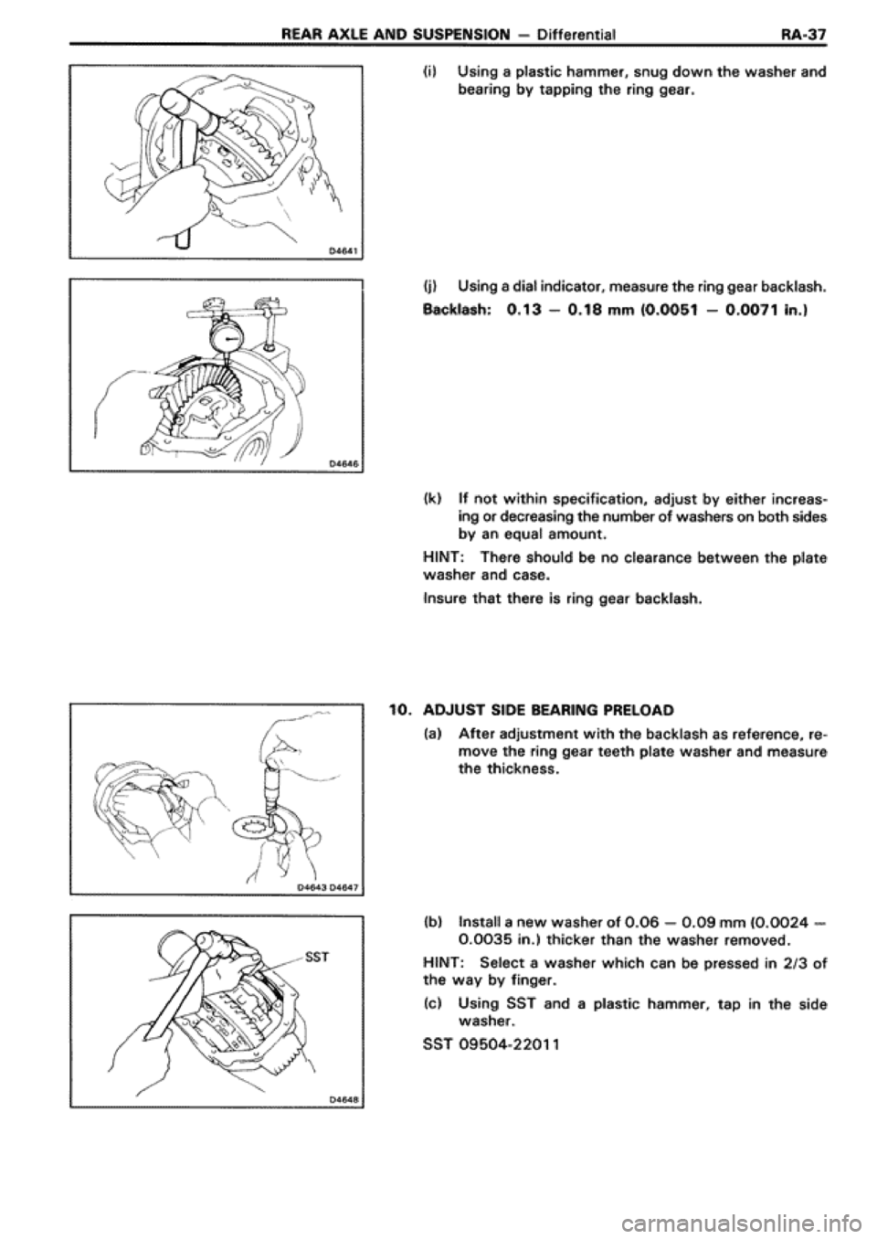 TOYOTA SUPRA 1990 3.G Workshop Manual 