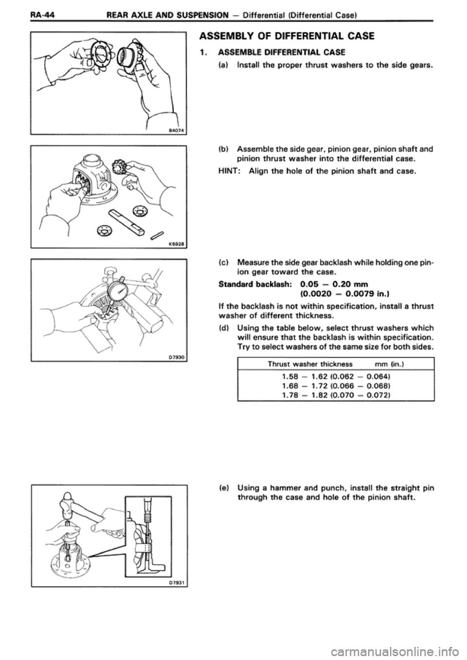 TOYOTA SUPRA 1990 3.G Workshop Manual 