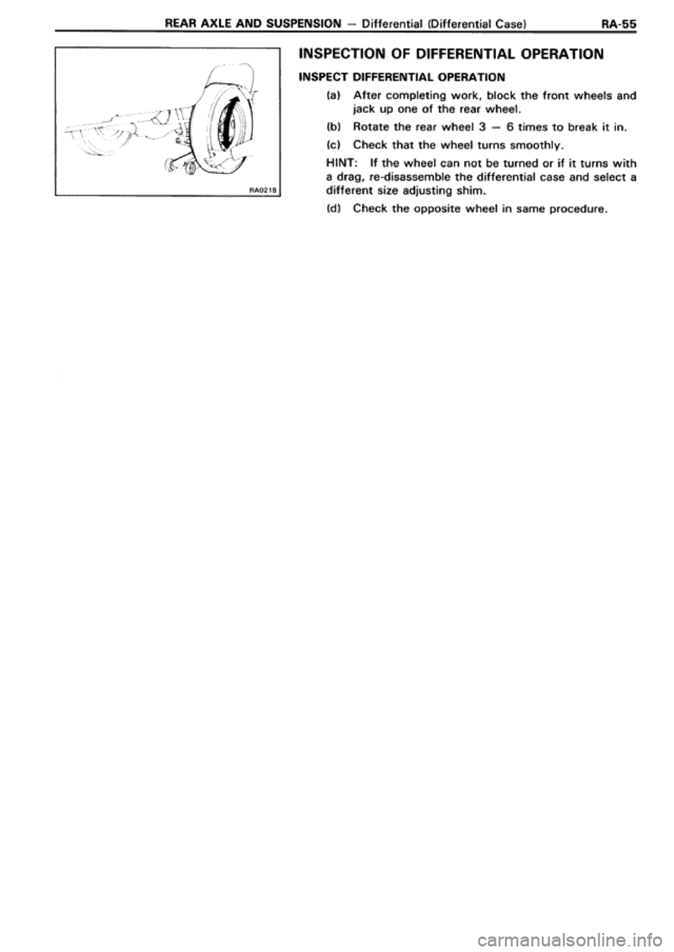 TOYOTA SUPRA 1990 3.G Workshop Manual 