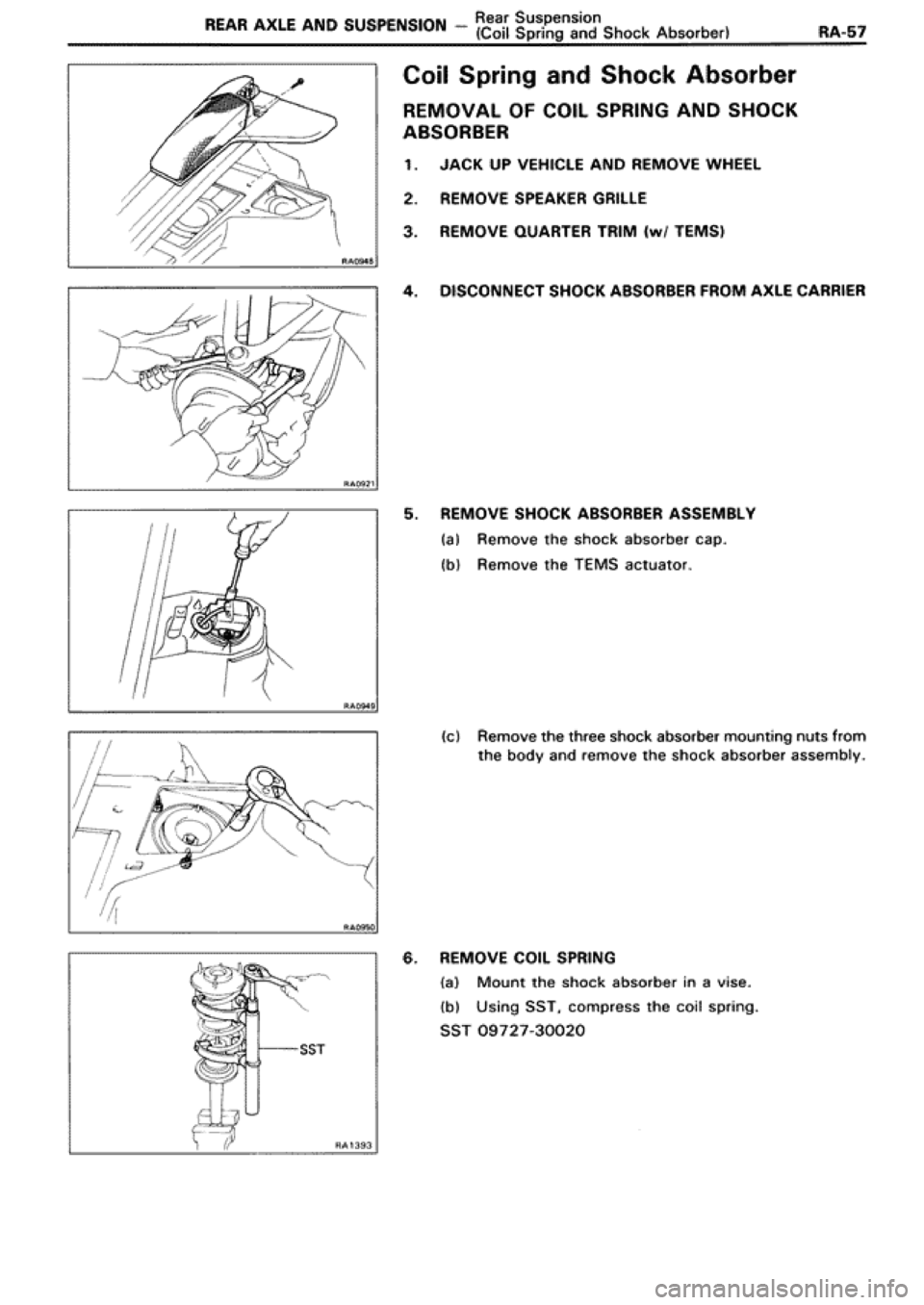 TOYOTA SUPRA 1990 3.G Workshop Manual 