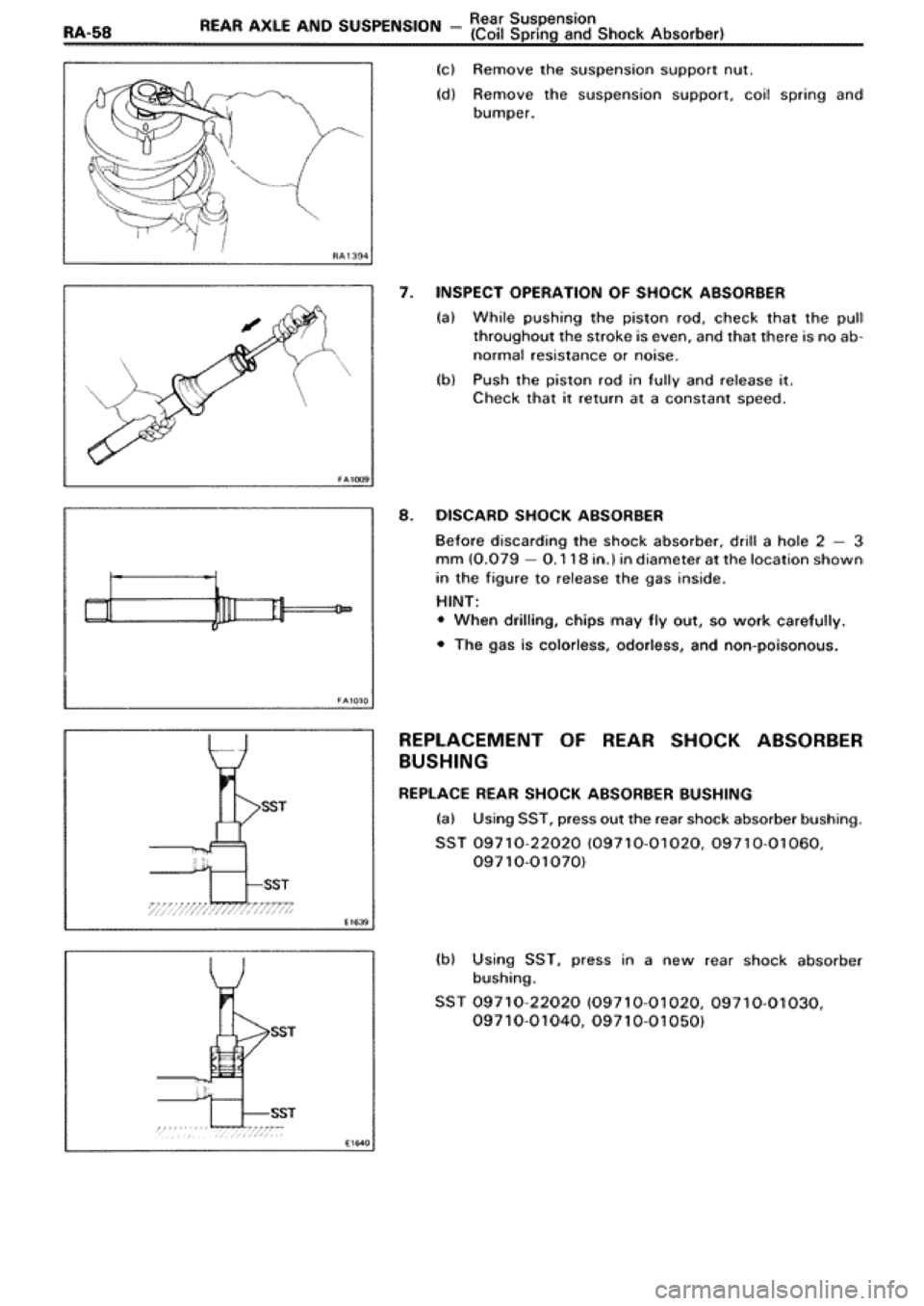 TOYOTA SUPRA 1990 3.G Workshop Manual 