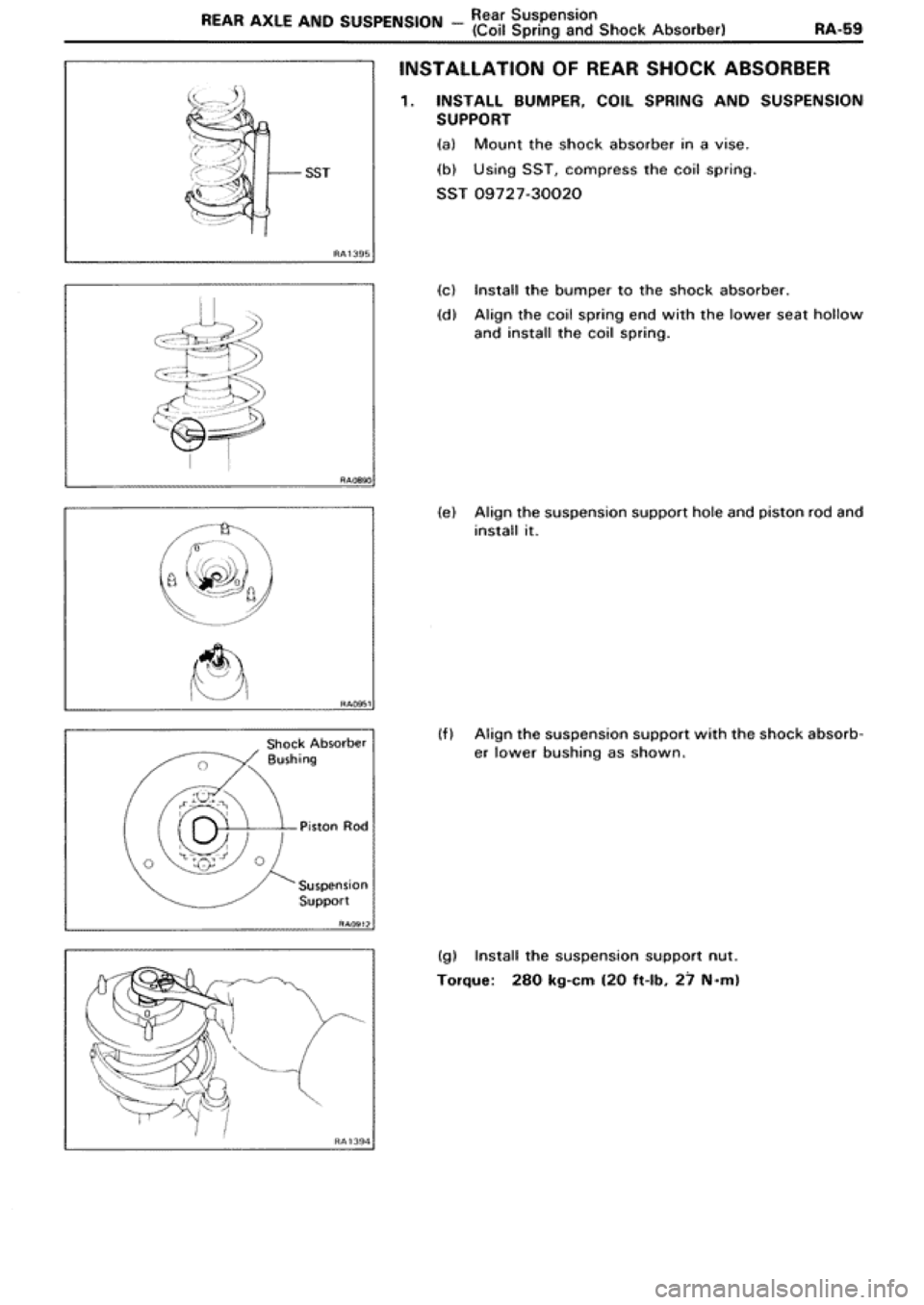 TOYOTA SUPRA 1990 3.G Workshop Manual 
