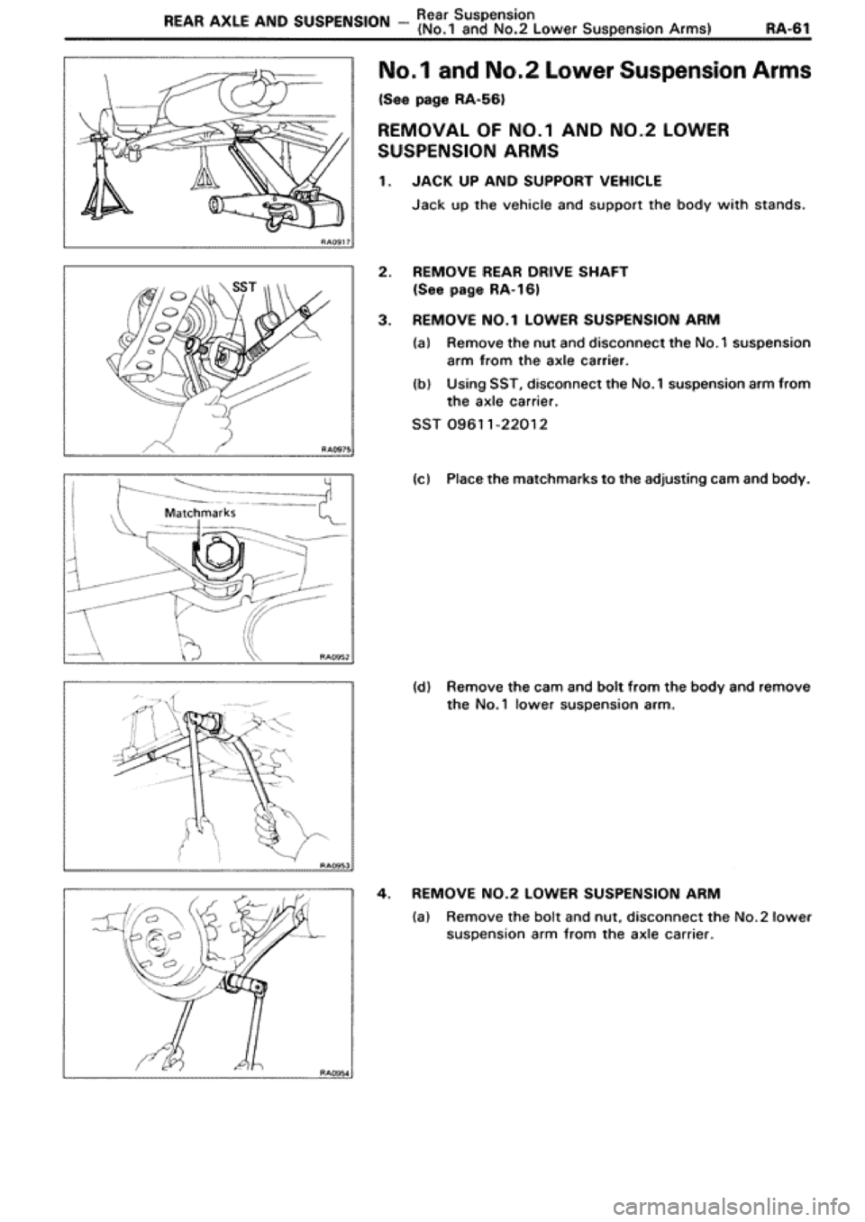 TOYOTA SUPRA 1990 3.G Workshop Manual 