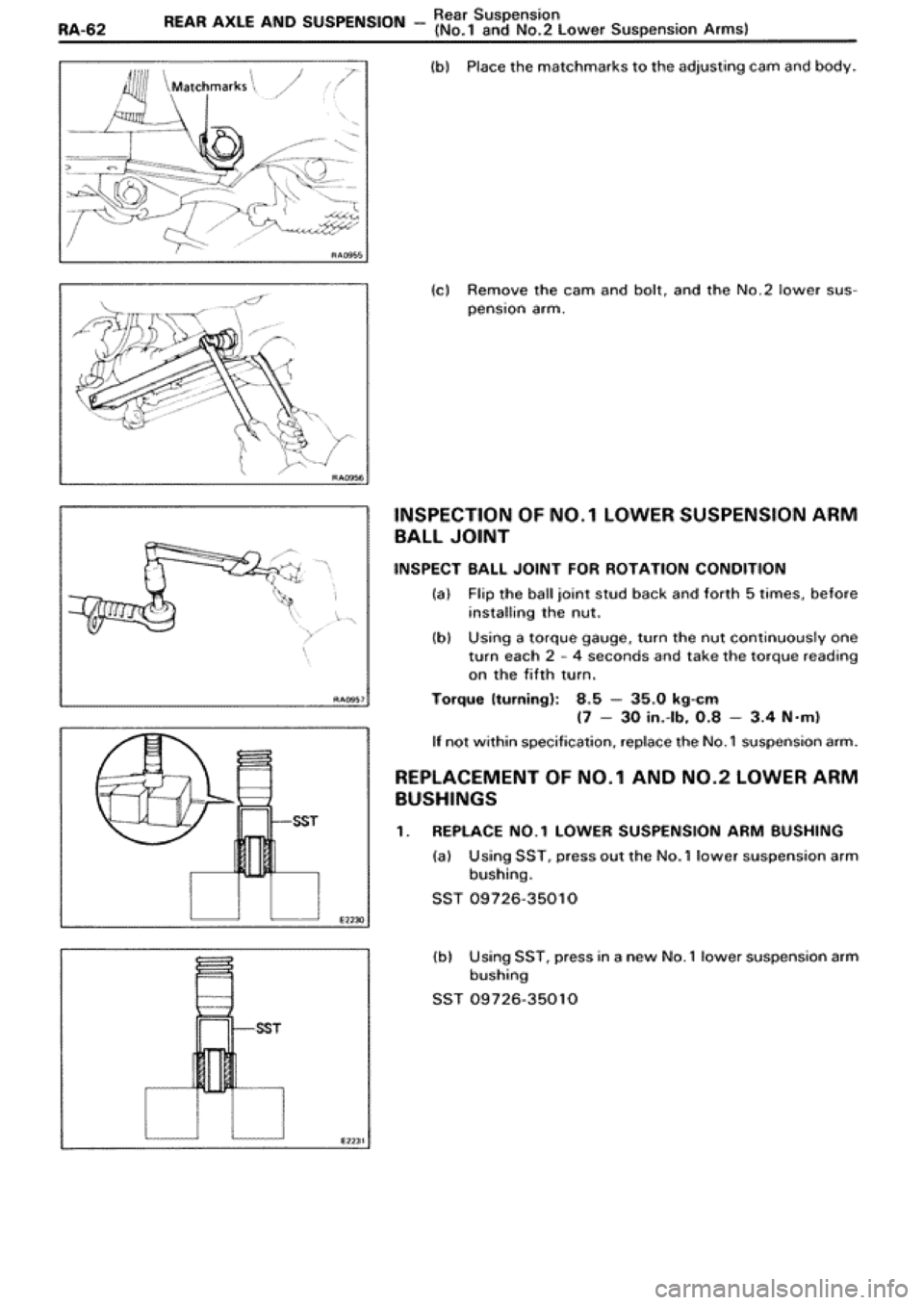 TOYOTA SUPRA 1990 3.G Workshop Manual 