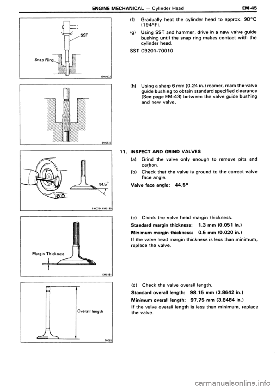 TOYOTA SUPRA 1990 3.G Workshop Manual 