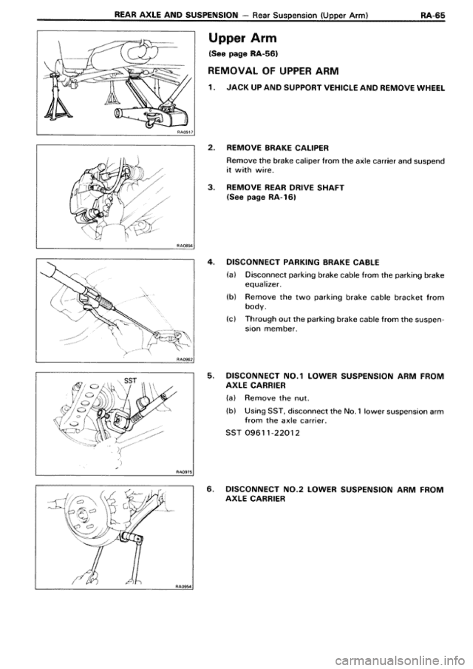 TOYOTA SUPRA 1990 3.G Workshop Manual 