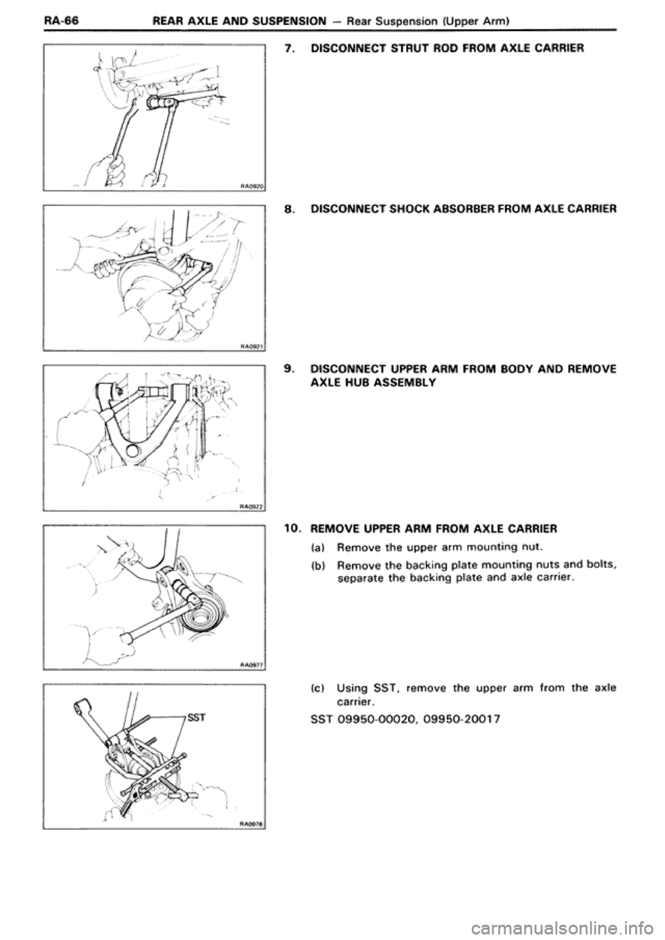 TOYOTA SUPRA 1990 3.G Workshop Manual 