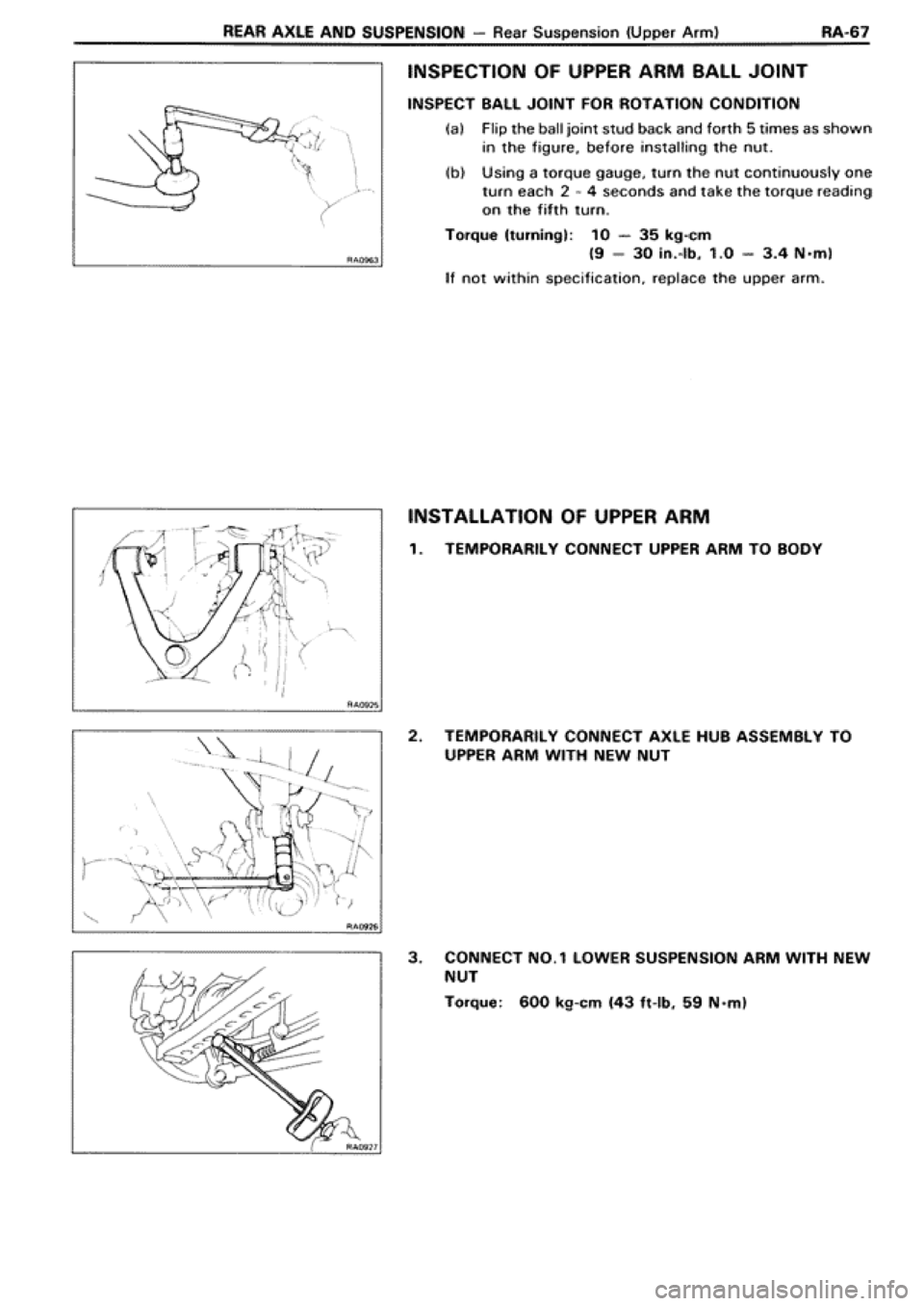 TOYOTA SUPRA 1990 3.G Workshop Manual 