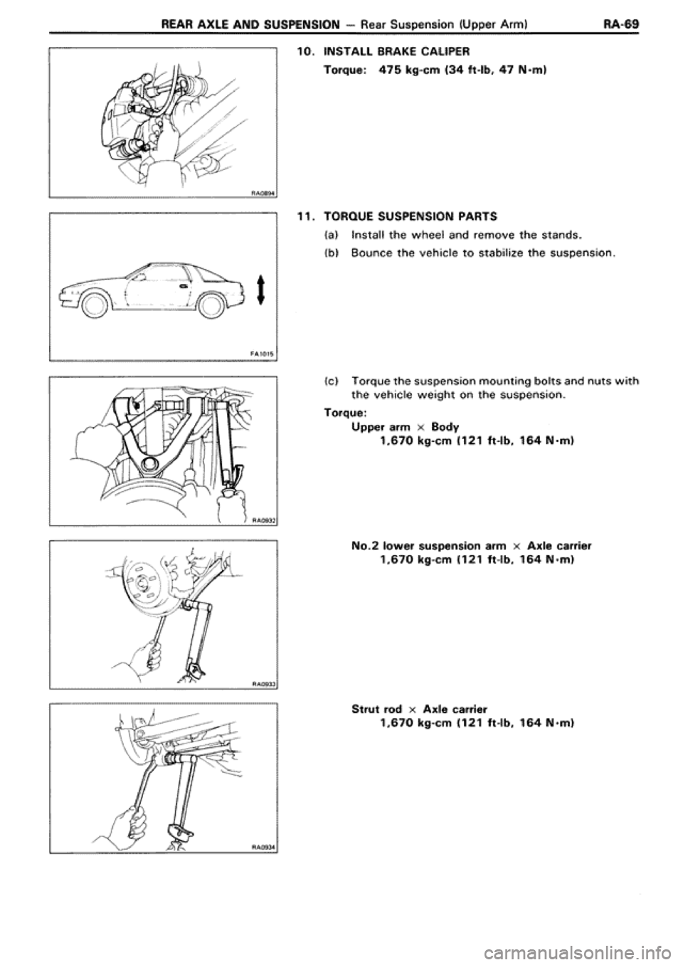 TOYOTA SUPRA 1990 3.G Workshop Manual 