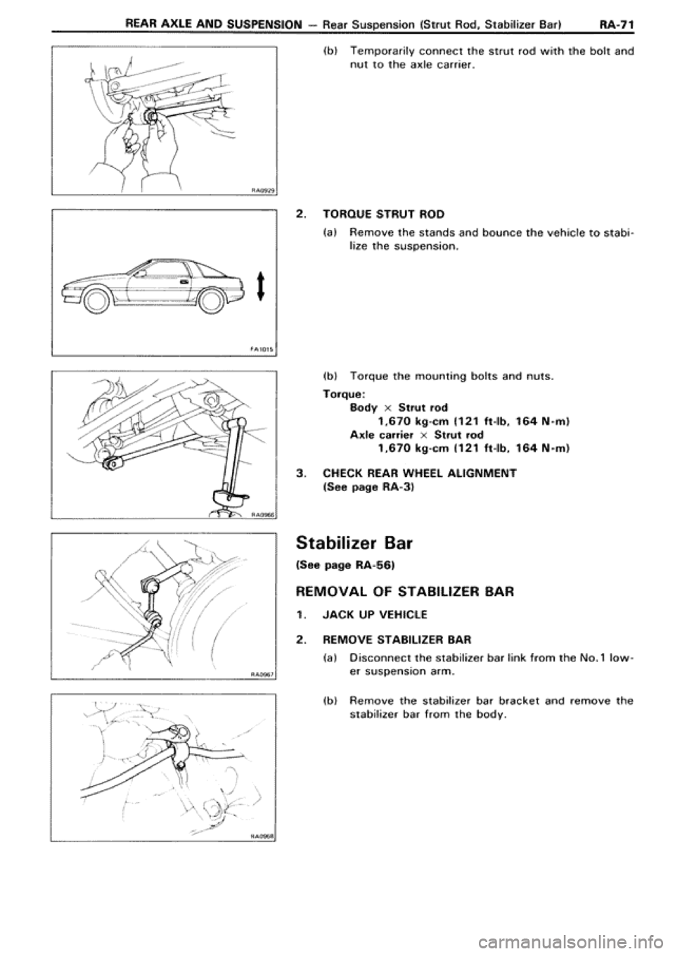 TOYOTA SUPRA 1990 3.G Workshop Manual 