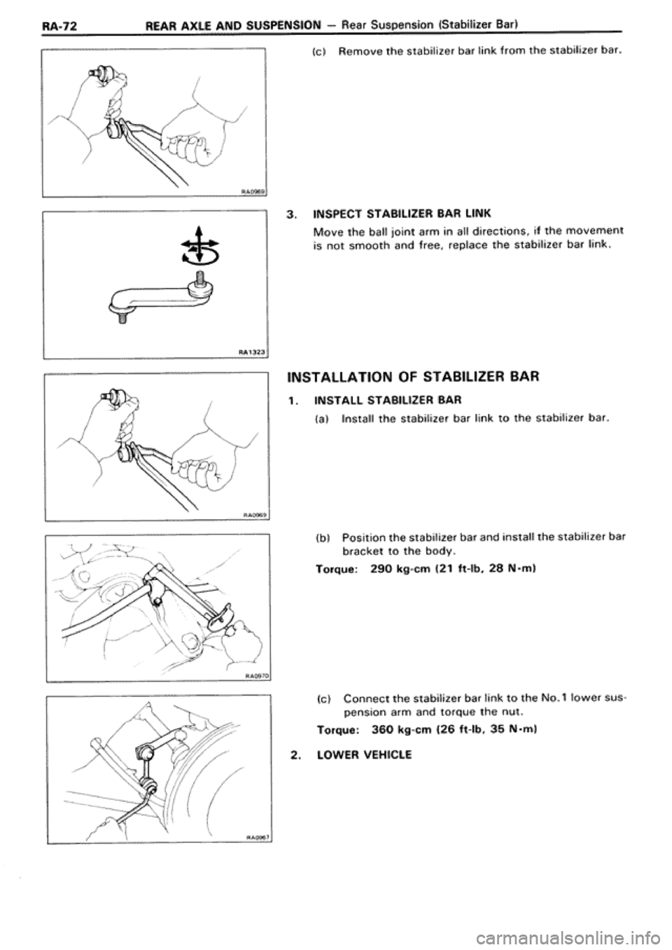 TOYOTA SUPRA 1990 3.G Workshop Manual 