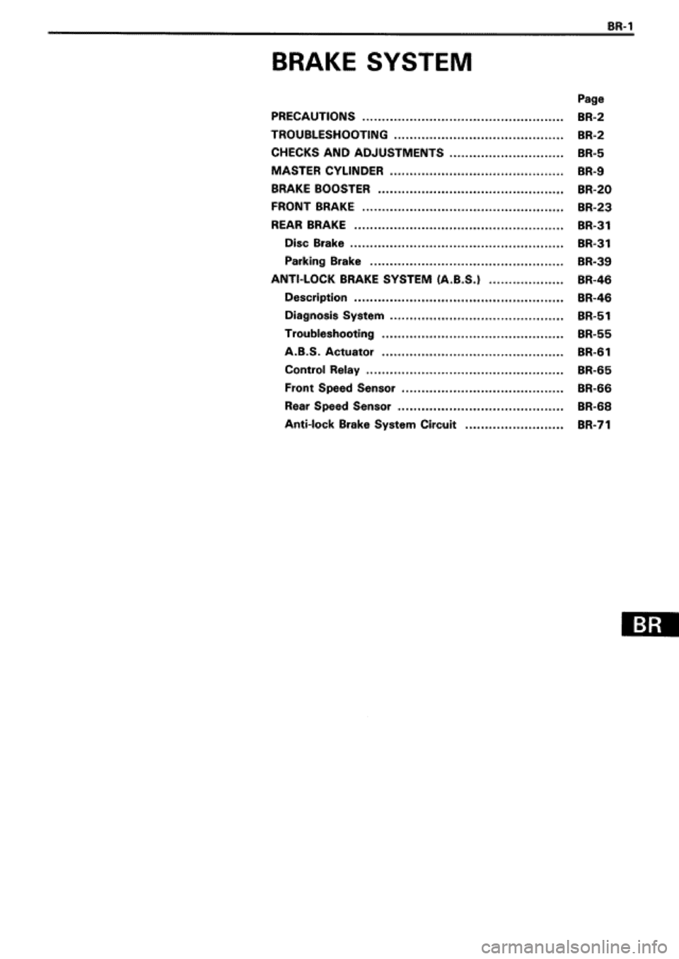 TOYOTA SUPRA 1990 3.G Workshop Manual 
