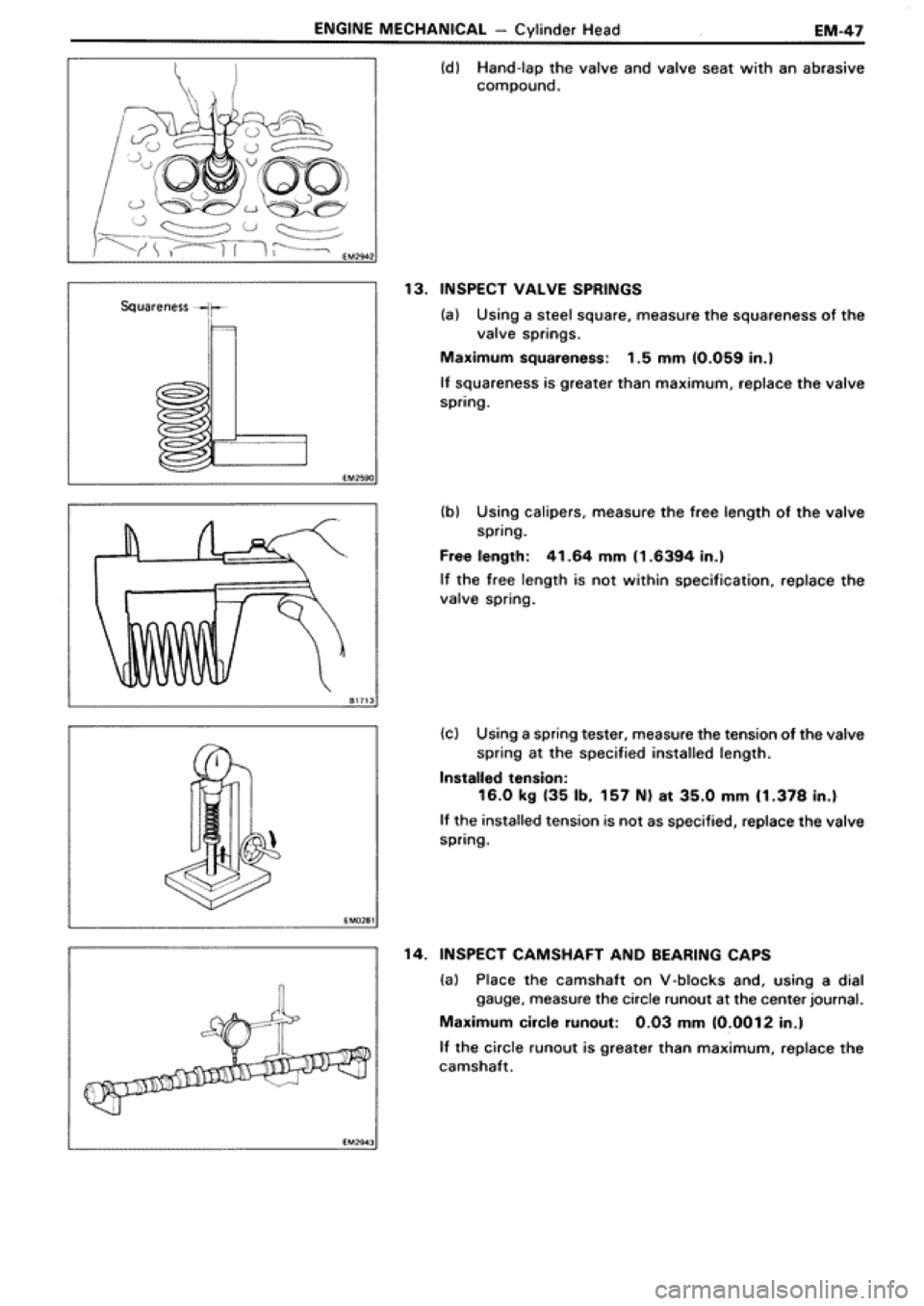 TOYOTA SUPRA 1990 3.G Workshop Manual 