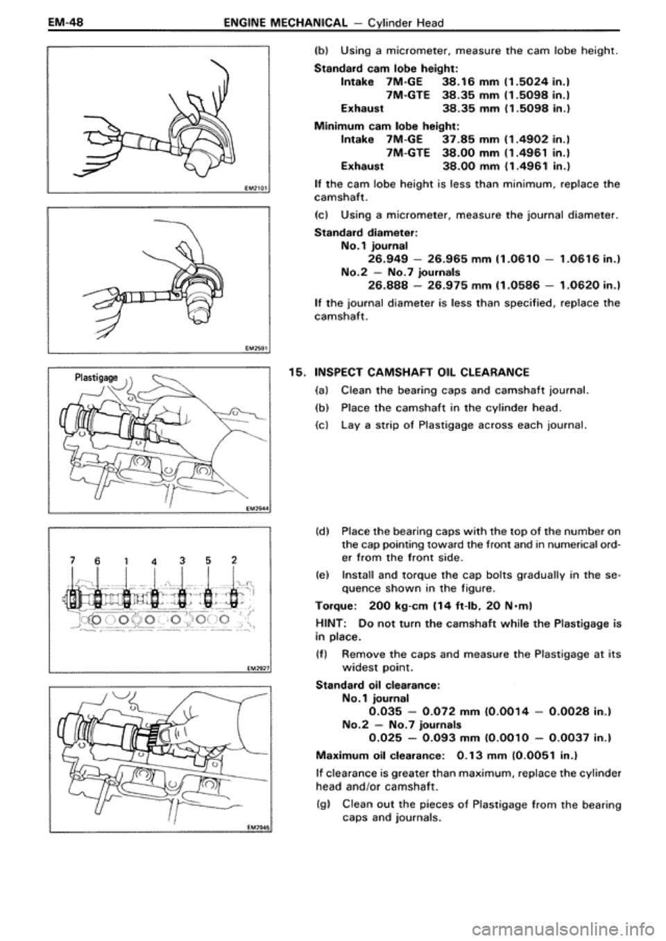 TOYOTA SUPRA 1990 3.G Workshop Manual 