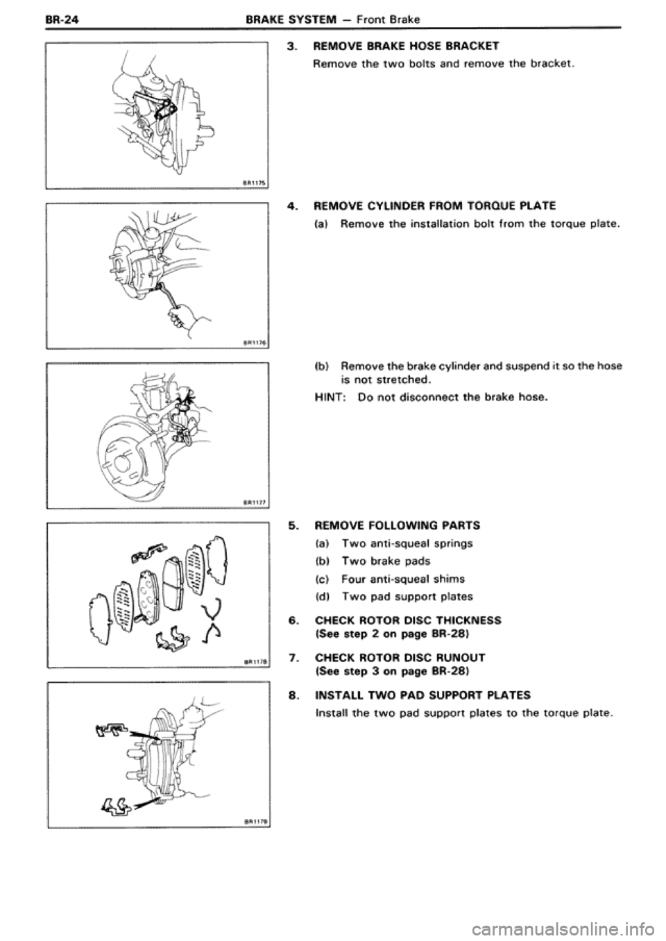 TOYOTA SUPRA 1990 3.G Workshop Manual 