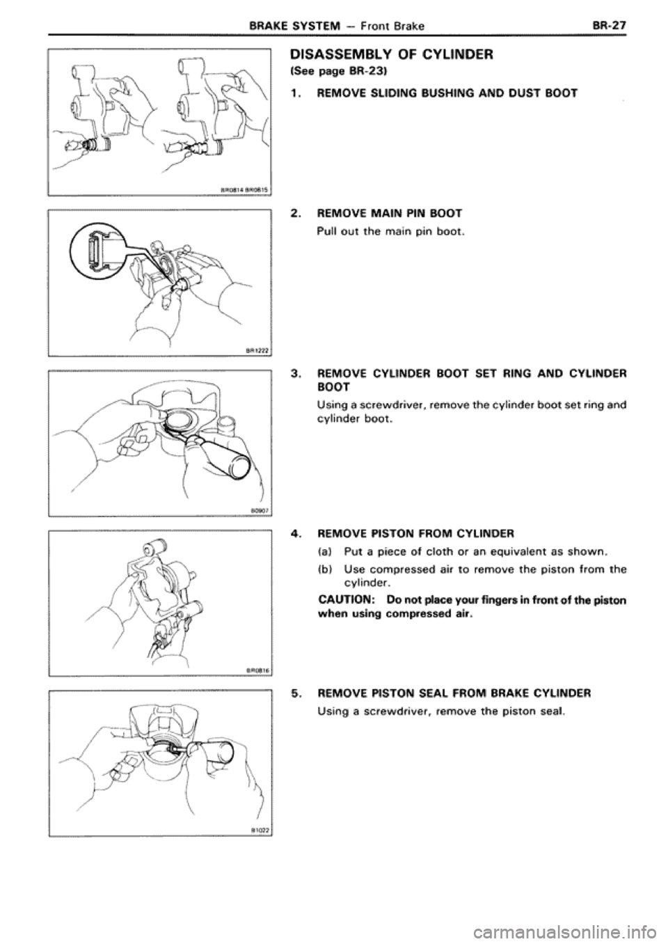 TOYOTA SUPRA 1990 3.G Workshop Manual 