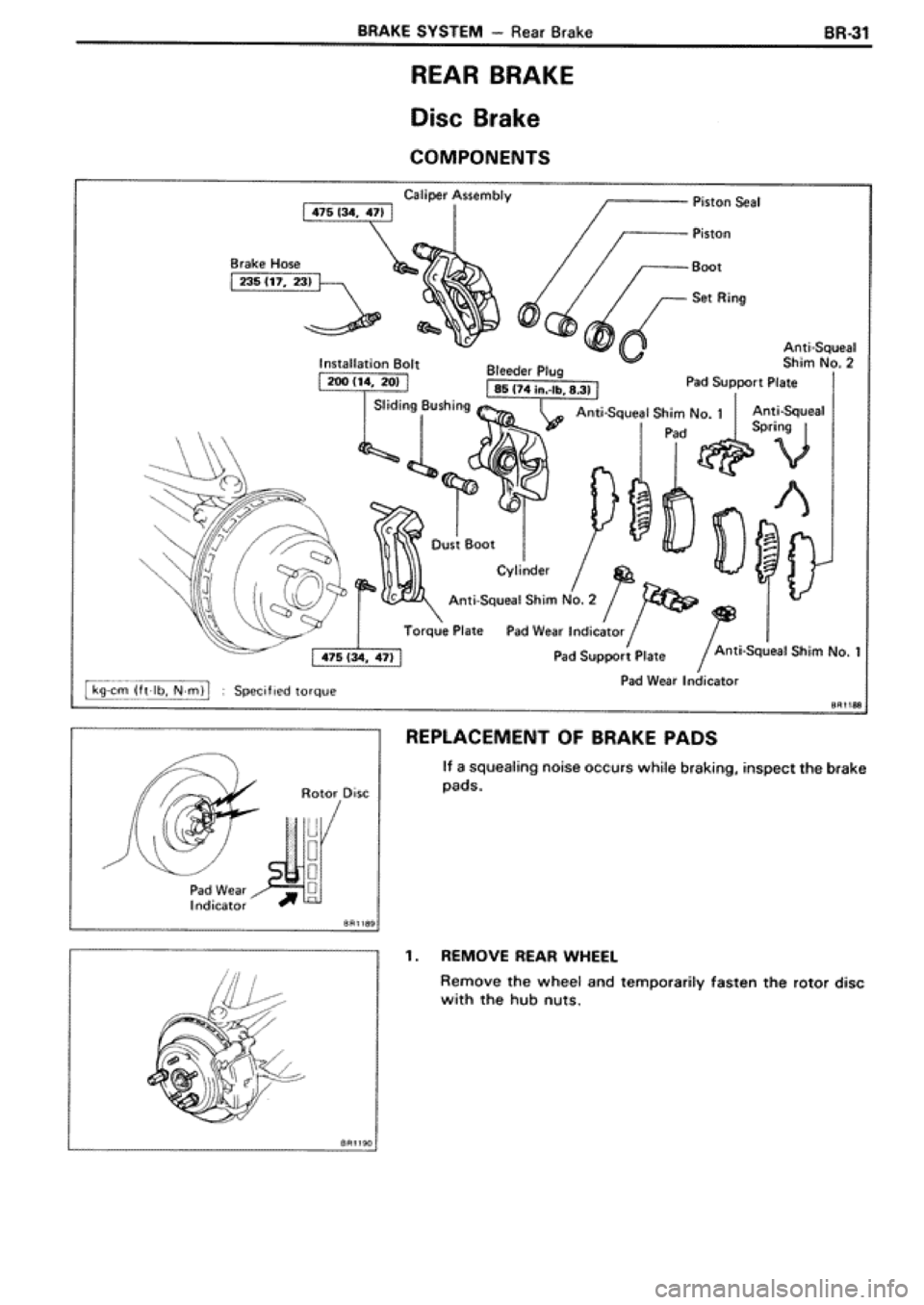 TOYOTA SUPRA 1990 3.G Workshop Manual 