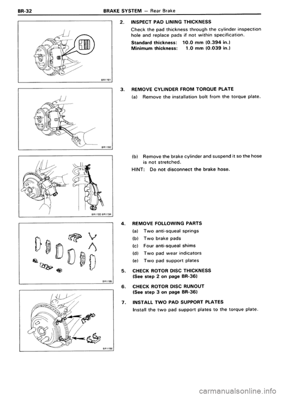 TOYOTA SUPRA 1990 3.G Workshop Manual 