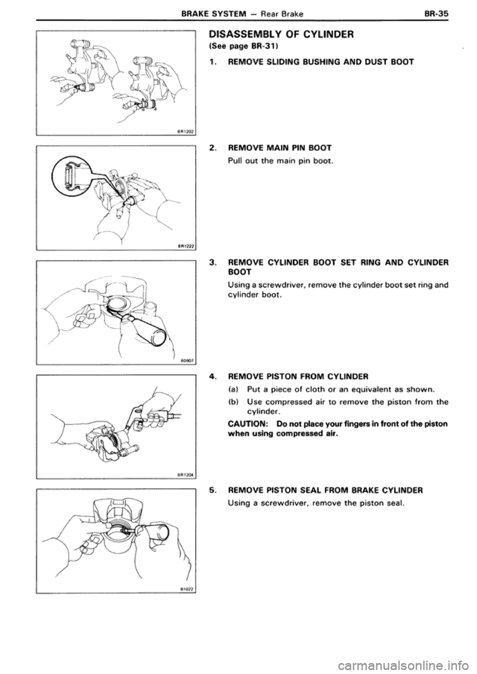 TOYOTA SUPRA 1990 3.G Workshop Manual 