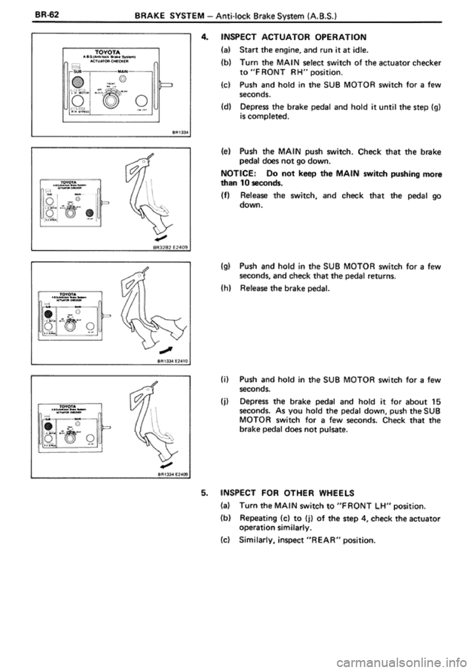 TOYOTA SUPRA 1990 3.G Workshop Manual 