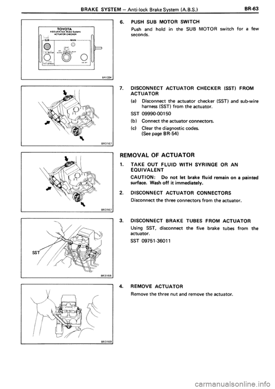 TOYOTA SUPRA 1990 3.G Workshop Manual 
