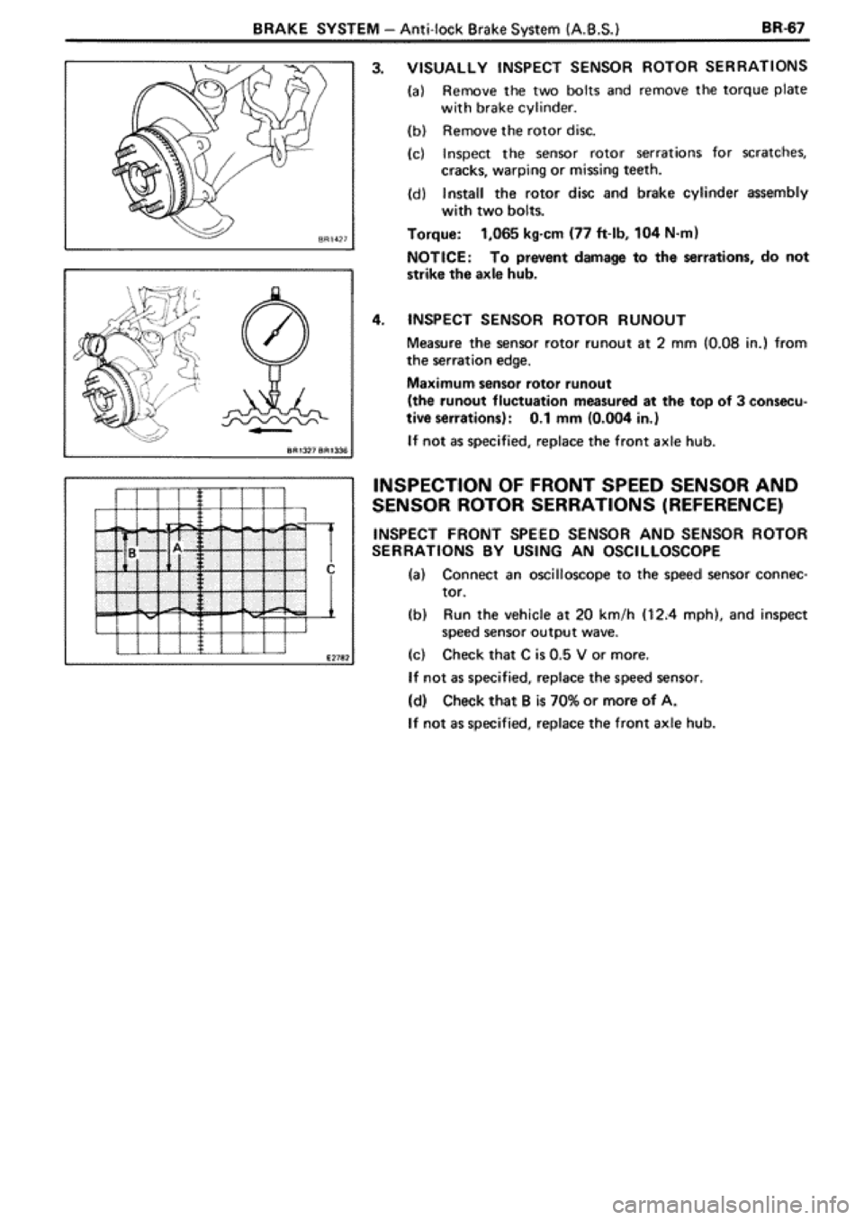 TOYOTA SUPRA 1990 3.G Workshop Manual 