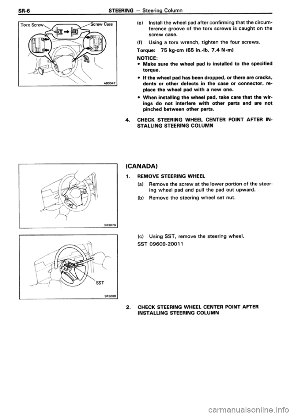 TOYOTA SUPRA 1990 3.G Workshop Manual 