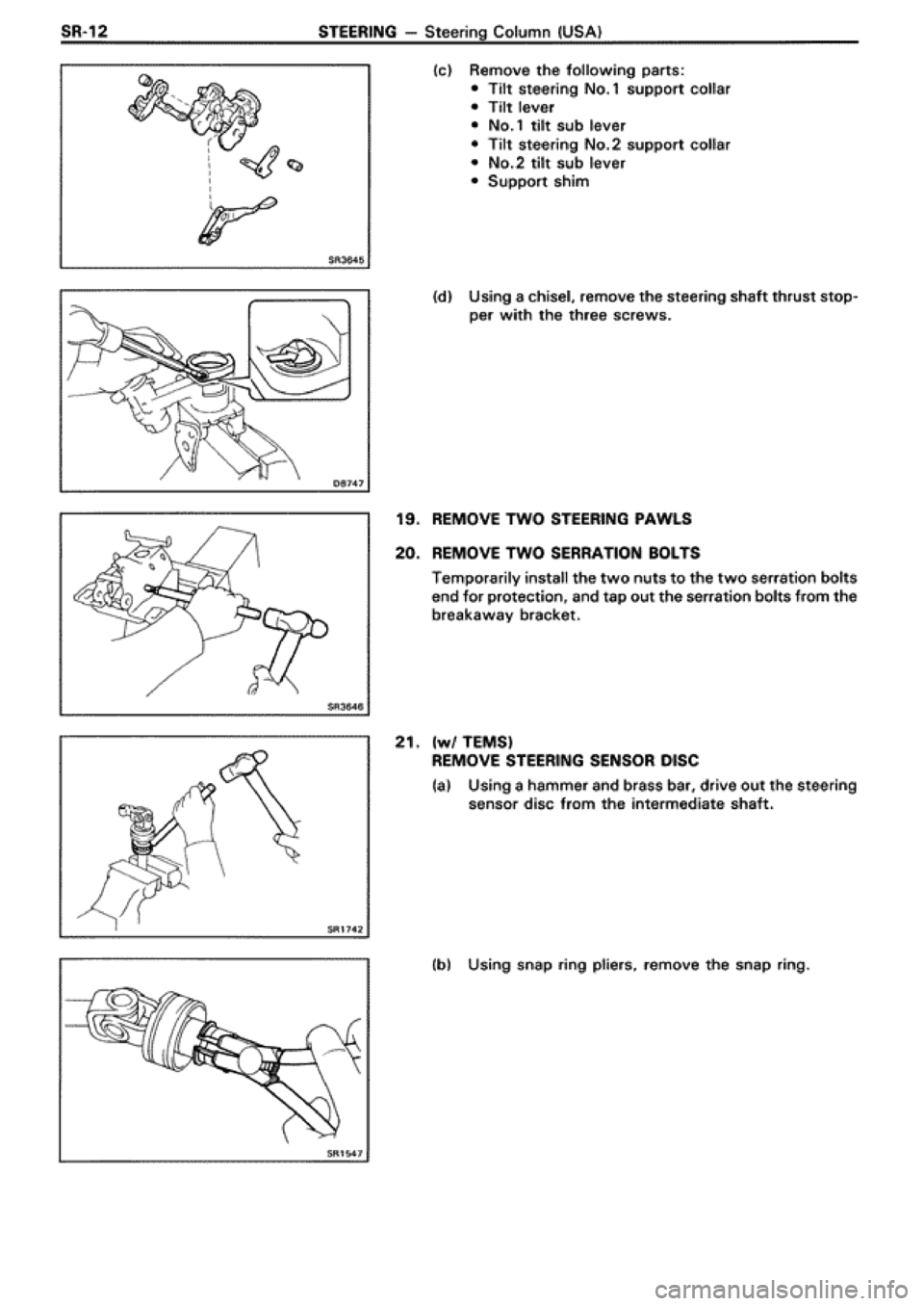 TOYOTA SUPRA 1990 3.G Workshop Manual 
