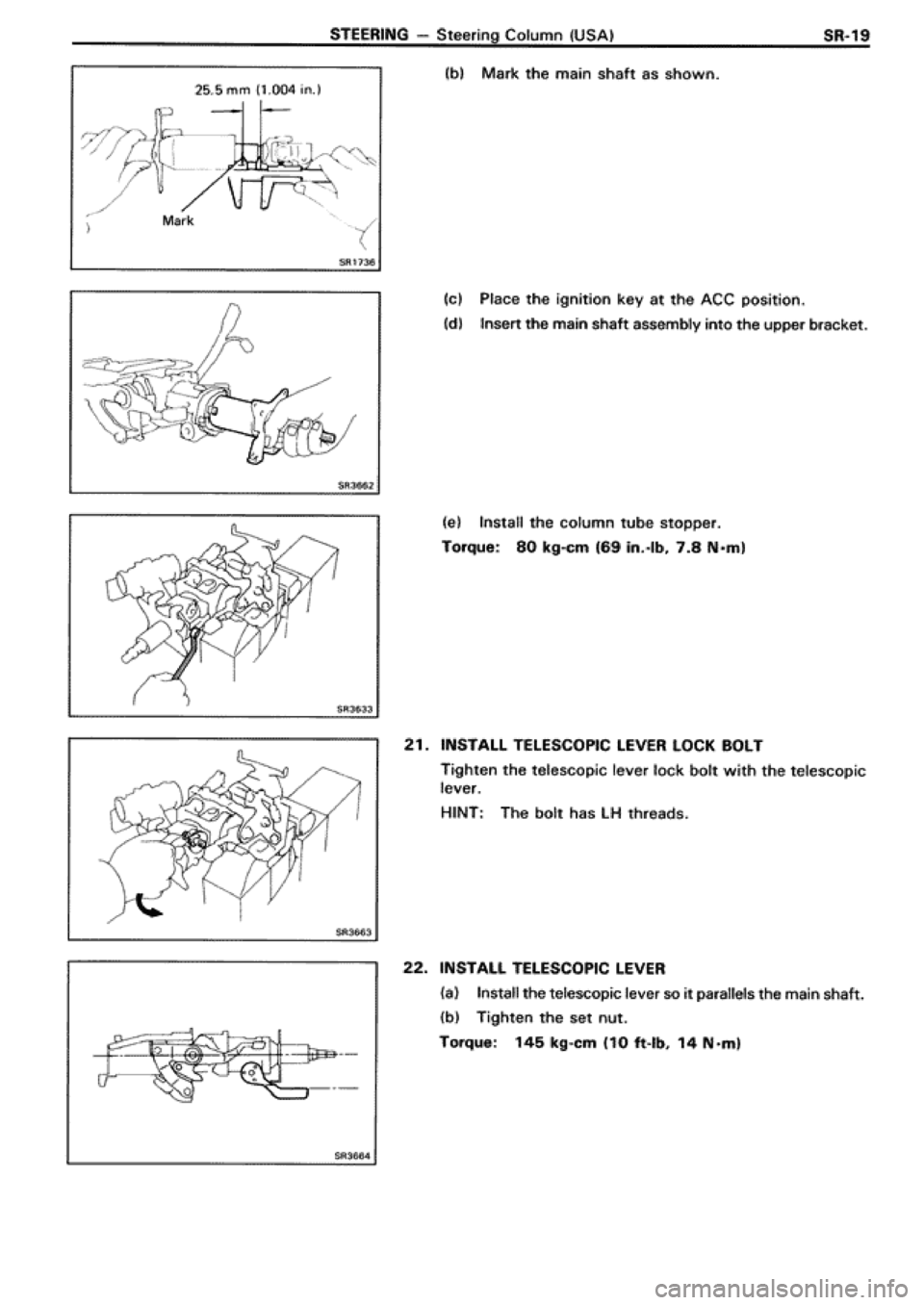 TOYOTA SUPRA 1990 3.G Workshop Manual 