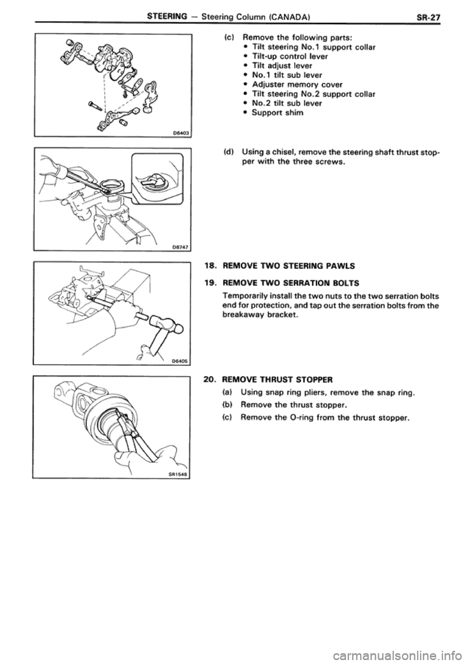 TOYOTA SUPRA 1990 3.G Workshop Manual 