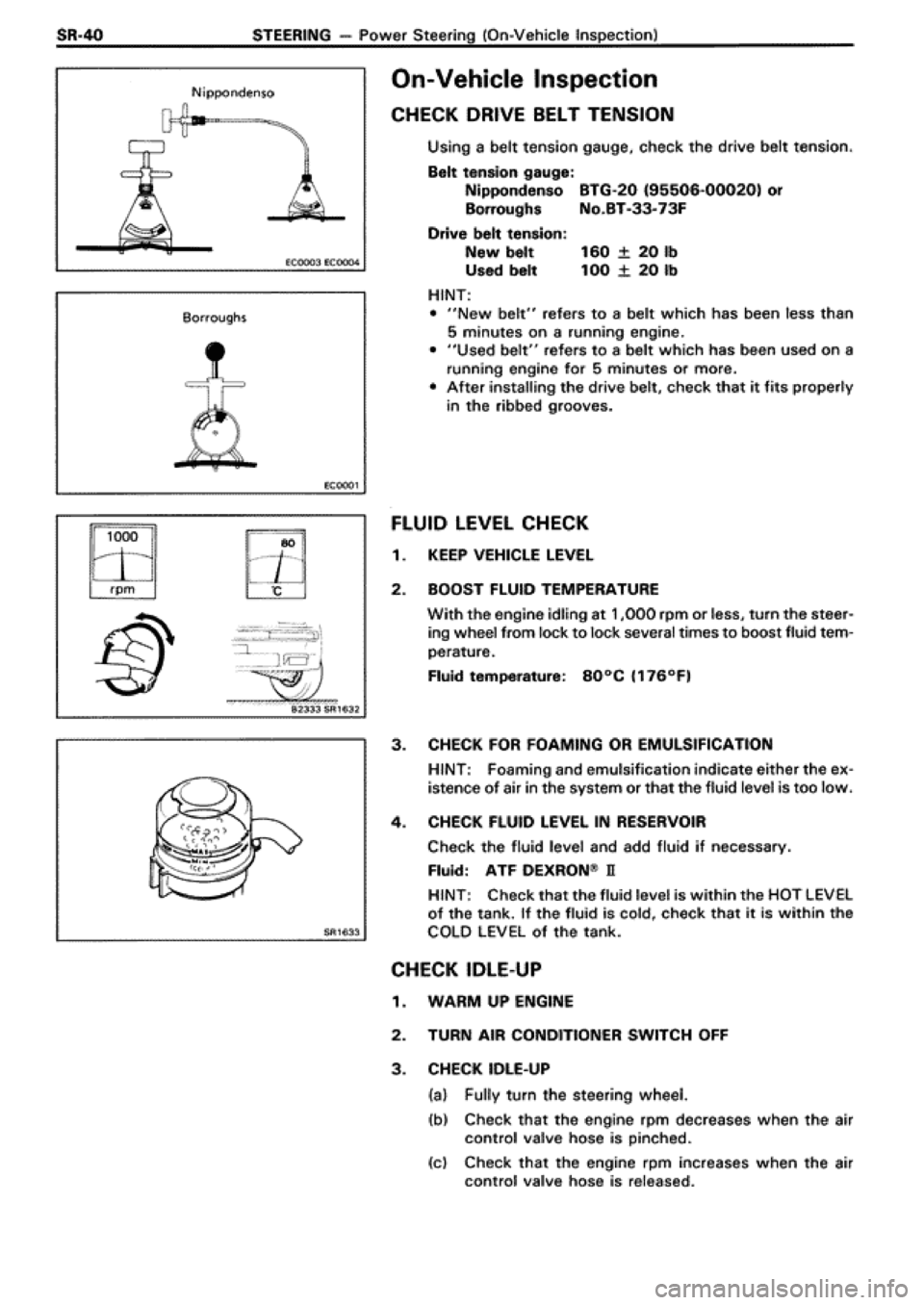 TOYOTA SUPRA 1990 3.G Workshop Manual 