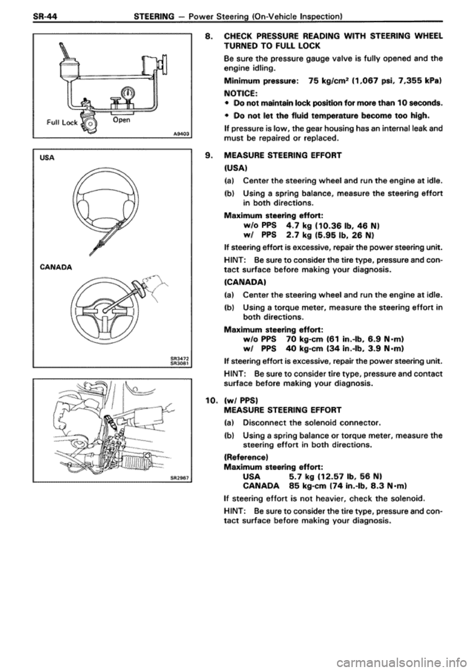 TOYOTA SUPRA 1990 3.G Workshop Manual 