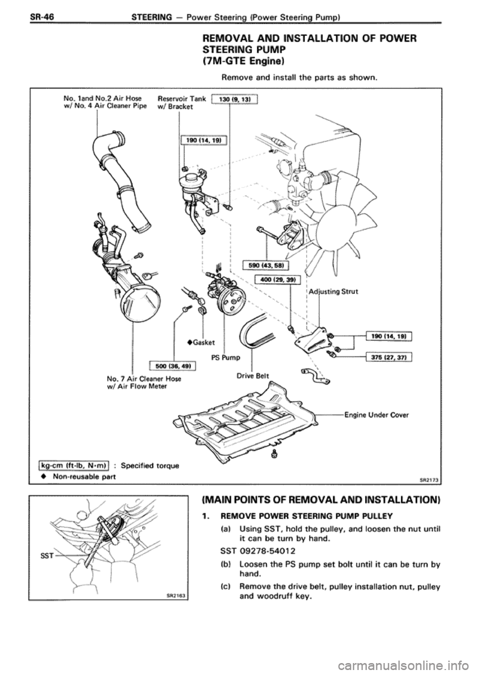 TOYOTA SUPRA 1990 3.G Workshop Manual 