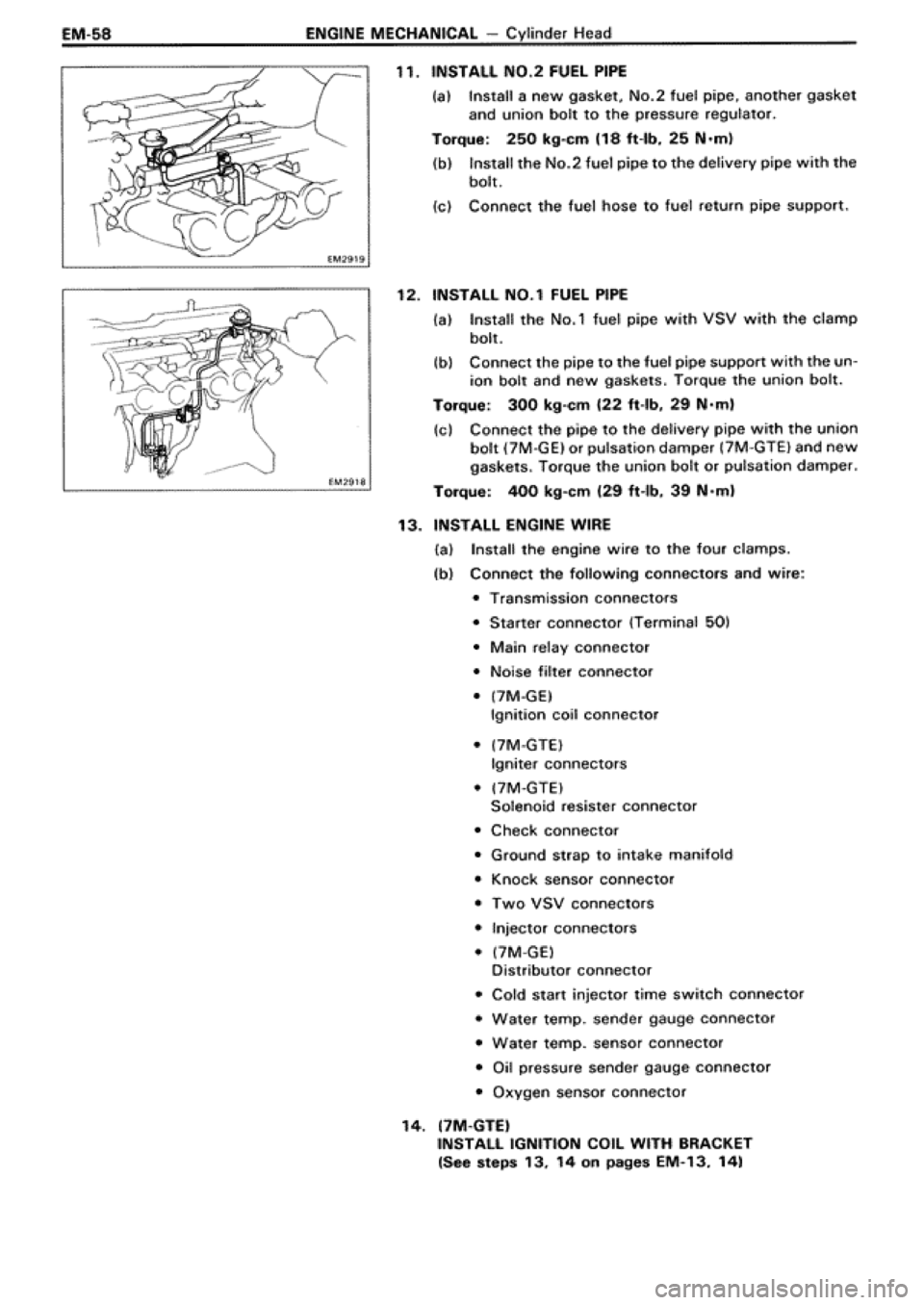 TOYOTA SUPRA 1990 3.G Workshop Manual 