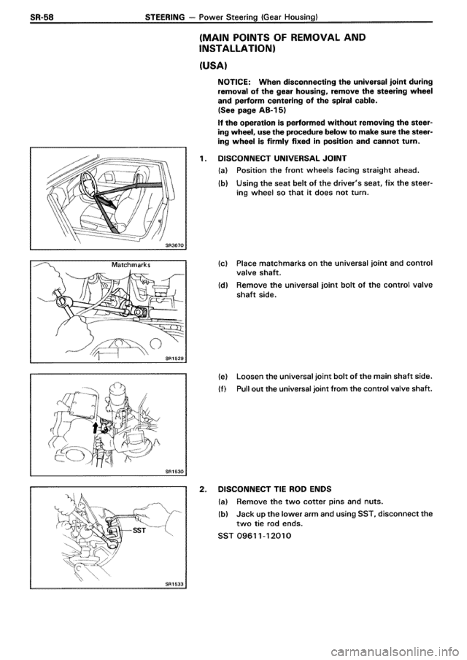 TOYOTA SUPRA 1990 3.G Workshop Manual 