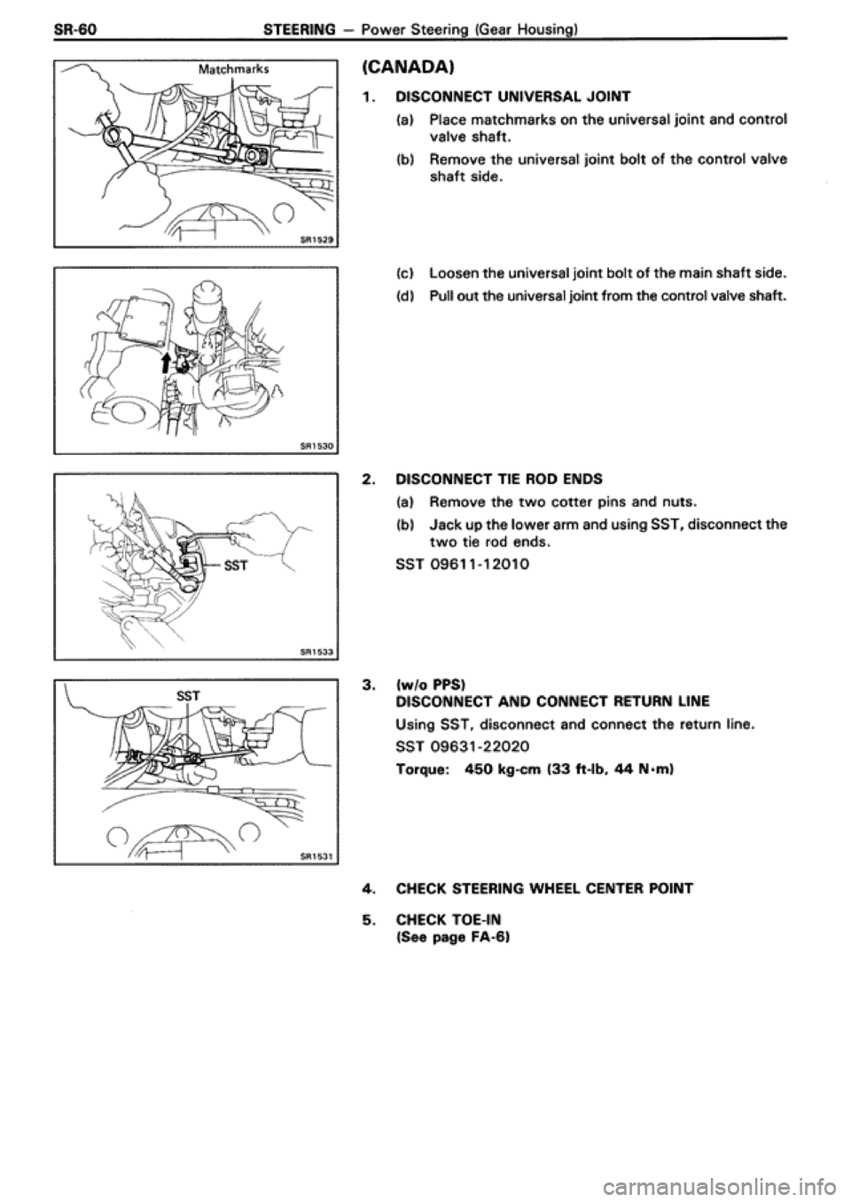 TOYOTA SUPRA 1990 3.G Workshop Manual 